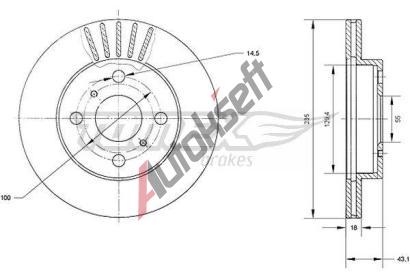 TOMEX Brakes Brzdov kotou - 235 mm TMX TX 70-97, TX 70-97