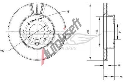 TOMEX Brakes Brzdov kotou - 236 mm TMX TX 70-98, TX 70-98
