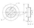 TOMEX Brakes Brzdov kotou - 240 mm ‐ TMX TX 70-99
