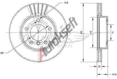 TOMEX Brakes Brzdov kotou - 286 mm TMX TX 71-02, TX 71-02
