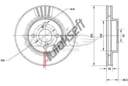 TOMEX Brakes Brzdov kotou - 255 mm TMX TX 71-10, TX 71-10