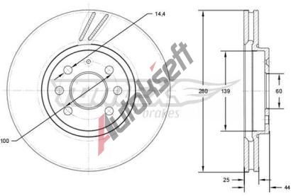 TOMEX Brakes Brzdov kotou - 280 mm TMX TX 71-20, TX 71-20