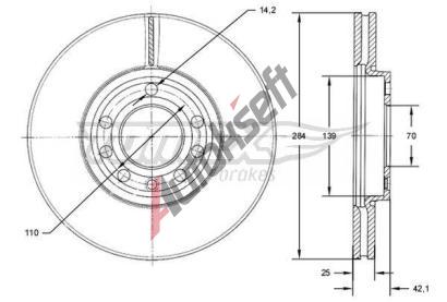 TOMEX Brakes Brzdov kotou - 285 mm TMX TX 71-30, TX 71-30