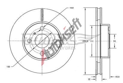 TOMEX Brakes Brzdov kotou - 256 mm TMX TX 71-32, TX 71-32