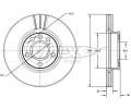 TOMEX Brakes Brzdov kotou - 300 mm ‐ TMX TX 71-33