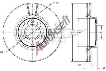 TOMEX Brakes Brzdov kotou - 300 mm TMX TX 71-33, TX 71-33