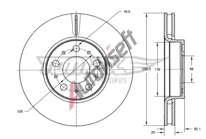 TOMEX Brakes Brzdov kotou TMX TX 71-43, TX 71-43