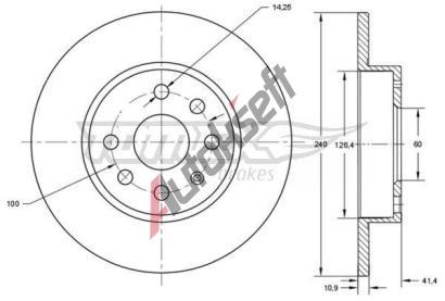 TOMEX Brakes Brzdov kotou - 240 mm TMX TX 71-52, TX 71-52