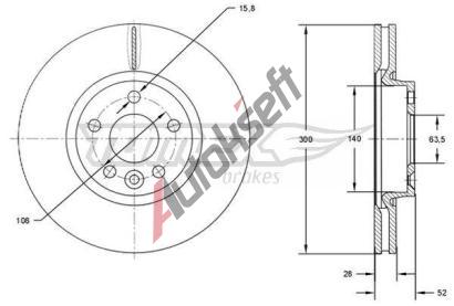 TOMEX Brakes Brzdov kotou - 300 mm TMX TX 71-56, TX 71-56
