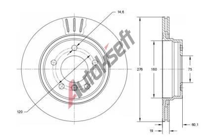 TOMEX Brakes Brzdov kotou - 276 mm TMX TX 71-57, TX 71-57