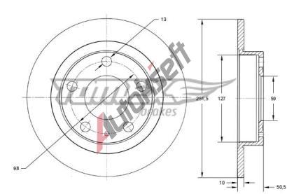 TOMEX Brakes Brzdov kotou - 252 mm TMX TX 71-58, TX 71-58