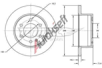 TOMEX Brakes Brzdov kotou - 298 mm TMX TX 71-60, TX 71-60