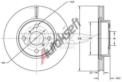 TOMEX Brakes Brzdov kotou - 258 mm TMX TX 71-70, TX 71-70