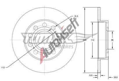 TOMEX Brakes Brzdov kotou - 245 mm TMX TX 71-71, TX 71-71