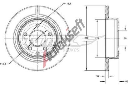 TOMEX Brakes Brzdov kotou - 292 mm TMX TX 71-72, TX 71-72