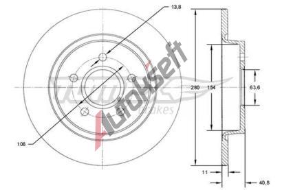 TOMEX Brakes Brzdov kotou - 280 mm TMX TX 71-75, TX 71-75