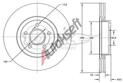 TOMEX Brakes Brzdov kotou - 300 mm TMX TX 71-77, TX 71-77