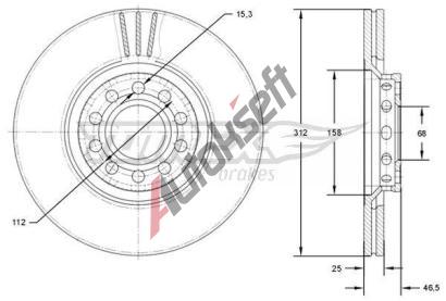 TOMEX Brakes Brzdov kotou - 312 mm TMX TX 71-97, TX 71-97