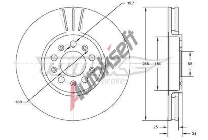 TOMEX Brakes Brzdov kotou - 288 mm TMX TX 72-04, TX 72-04
