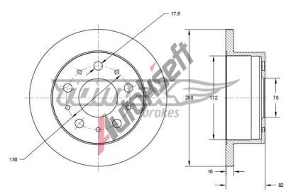 TOMEX Brakes Brzdov kotou - 280 mm TMX TX 72-35, TX 72-35