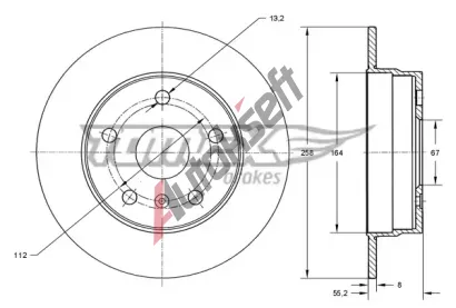 TOMEX Brakes Brzdov kotou - 258 mm TMX TX 72-43, TX 72-43