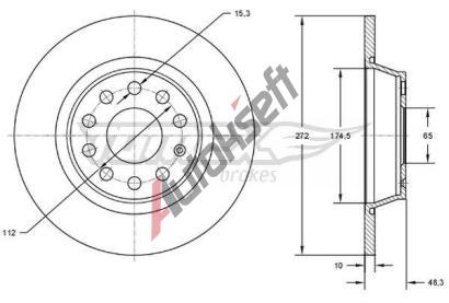 TOMEX Brakes Brzdov kotou - 272 mm TMX TX 72-45, TX 72-45