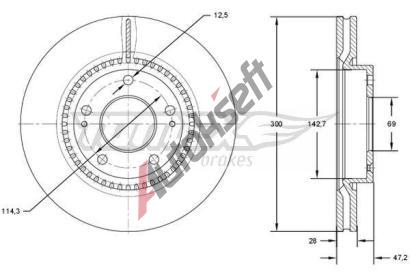 TOMEX Brakes Brzdov kotou - 300 mm TMX TX 72-47, TX 72-47