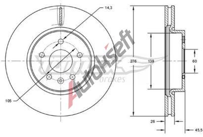 TOMEX Brakes Brzdov kotou - 276 mm TMX TX 72-49, TX 72-49