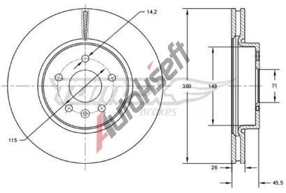 TOMEX Brakes Brzdov kotou - 300 mm TMX TX 72-53, TX 72-53