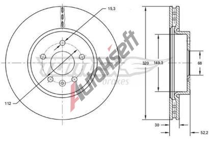 TOMEX Brakes Brzdov kotou - 320 mm TMX TX 72-56, TX 72-56
