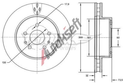 TOMEX Brakes Brzdov kotou - 300 mm TMX TX 72-57, TX 72-57