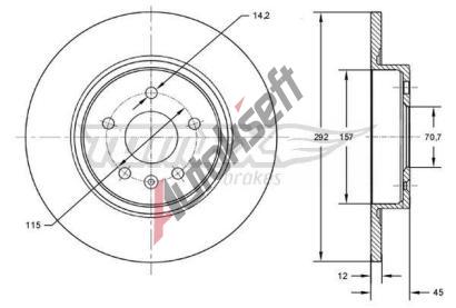 TOMEX Brakes Brzdov kotou - 292 mm TMX TX 72-59, TX 72-59
