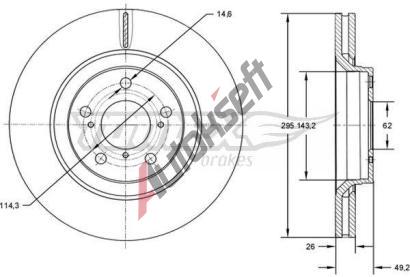 TOMEX Brakes Brzdov kotou - 295 mm TMX TX 72-64, TX 72-64