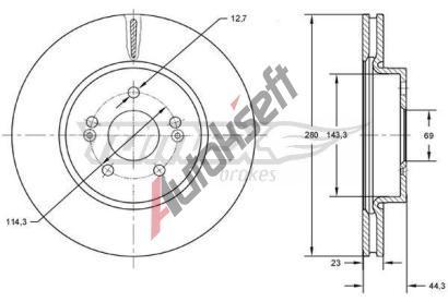 TOMEX Brakes Brzdový kotouč - 280 mm TMX TX 72-67, TX 72-67 TOMEX Brakes Brzdový kotouč - 280 mm TMX TX 72-67, TX 72-67