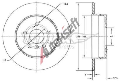 TOMEX Brakes Brzdov kotou - 258 mm TMX TX 72-68, TX 72-68