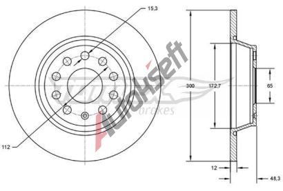 TOMEX Brakes Brzdov kotou - 300 mm TMX TX 72-69, TX 72-69