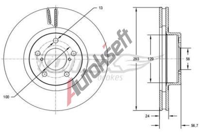 TOMEX Brakes Brzdov kotou - 293 mm TMX TX 72-74, TX 72-74