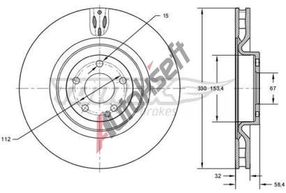 TOMEX Brakes Brzdov kotou - 330 mm TMX TX 72-75, TX 72-75