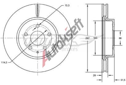 TOMEX Brakes Brzdov kotou - 297 mm TMX TX 72-77, TX 72-77