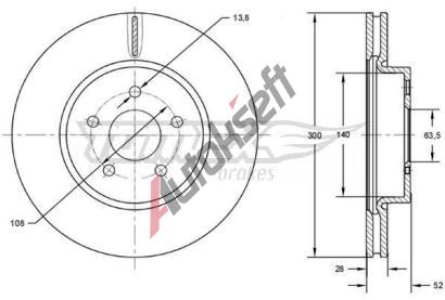 TOMEX Brakes Brzdov kotou - 300 mm TMX TX 72-80, TX 72-80