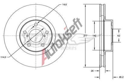 TOMEX Brakes Brzdový kotouč - 277 mm TMX TX 72-83, TX 72-83  TOMEX Brakes Brzdový kotouč - 277 mm TMX TX 72-83, TX 72-83