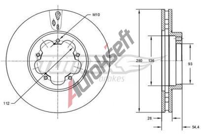TOMEX Brakes Brzdov kotou - 280 mm TMX TX 72-84, TX 72-84