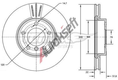 TOMEX Brakes Brzdov kotou - 300 mm TMX TX 72-85, TX 72-85