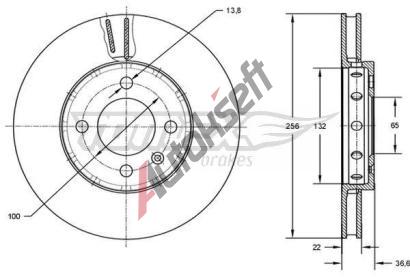 TOMEX Brakes Brzdov kotou - 256 mm TMX TX 72-87, TX 72-87