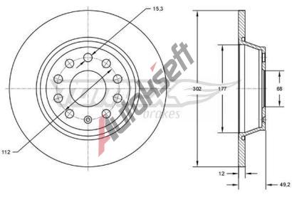 TOMEX Brakes Brzdov kotou - 302 mm TMX TX 72-92, TX 72-92