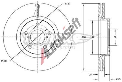 TOMEX Brakes Brzdov kotou - 296 mm TMX TX 72-94, TX 72-94