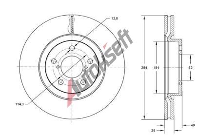 TOMEX Brakes Brzdov kotou - 294 mm TMX TX 72-96, TX 72-96