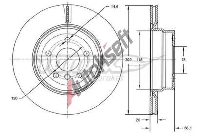 TOMEX Brakes Brzdov kotou - 300 mm TMX TX 73-00, TX 73-00