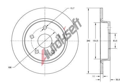 TOMEX Brakes Brzdov kotou - 280 mm TMX TX 73-01, TX 73-01