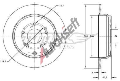 TOMEX Brakes Brzdov kotou - 305 mm TMX TX 73-04, TX 73-04